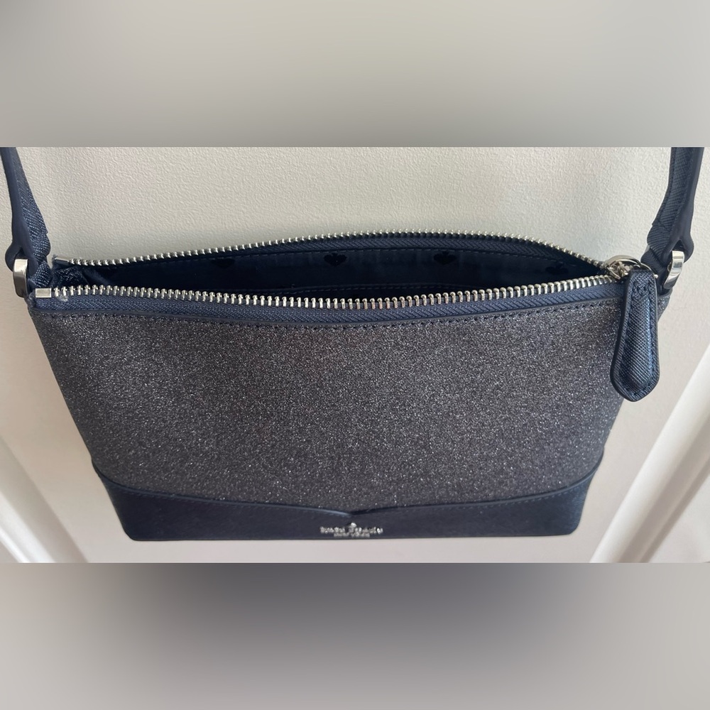 NWOT! Kate Spade Lola Glitter Navy and Silver Crossbody Bag( Navy dusk) - Picture 6 of 16